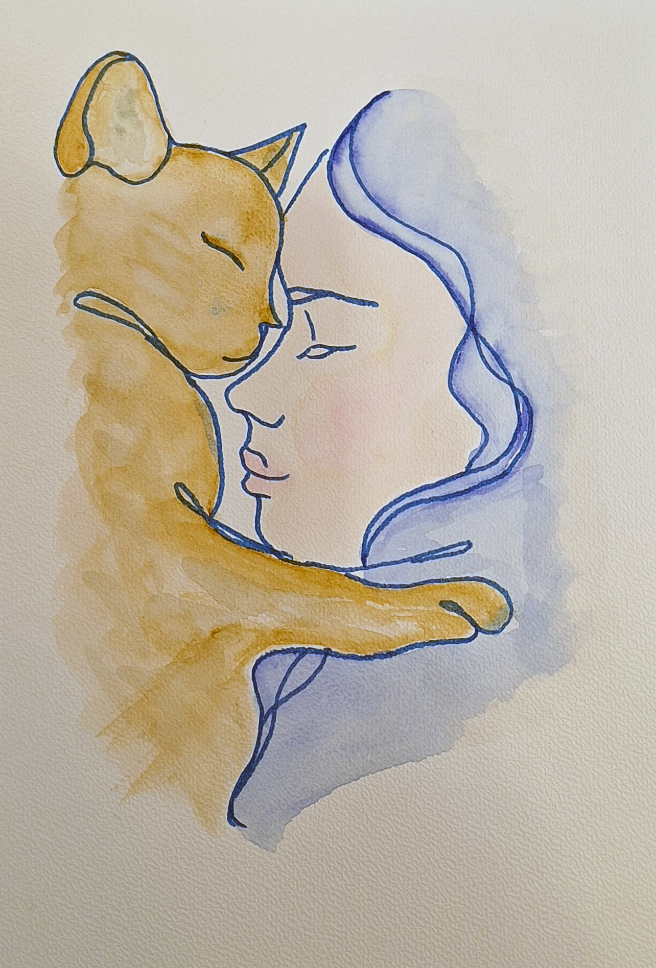 "Mon chat et moi" 21x29.7