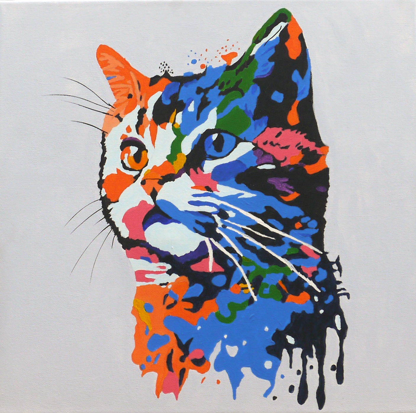 "Couleurs de chat " 40x40